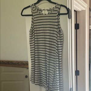 BECCA Striped Tie-Hem Cover-Up